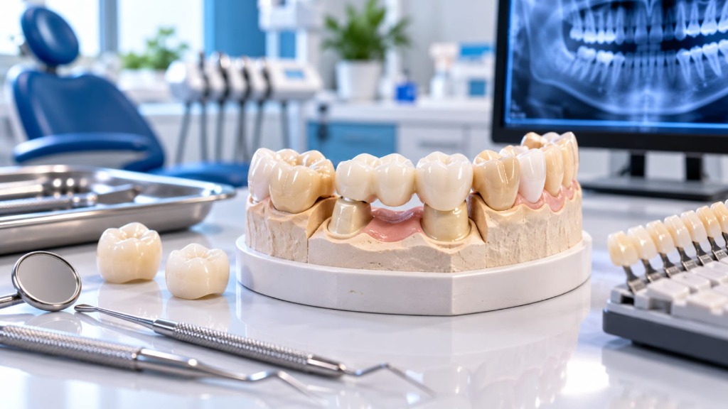 Ceramic dental crown and bridge restoration at Dental Care Khagaria
